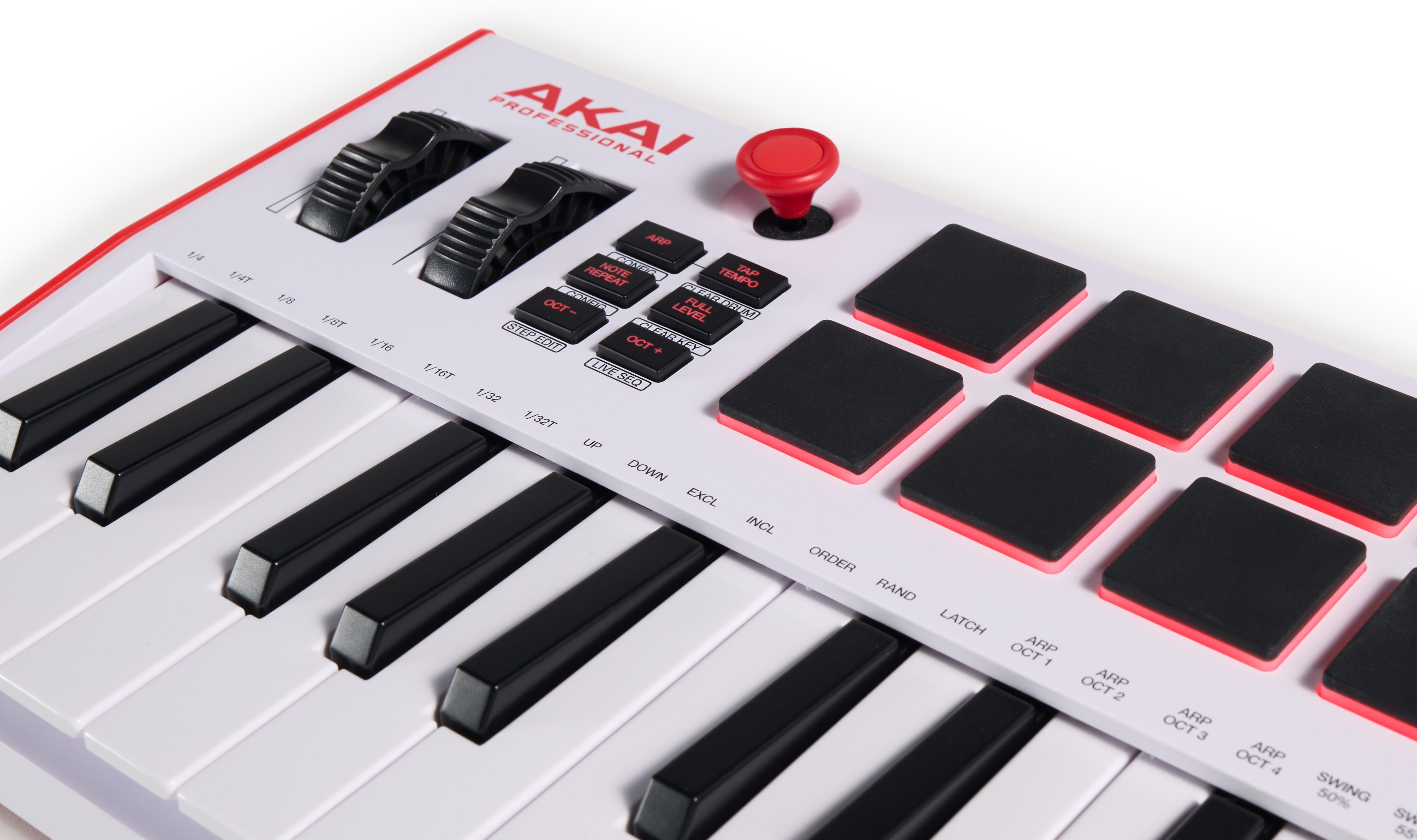 Akai MPK Mini Plus Controller Keyboard In WHITE - Andertons Music Co.